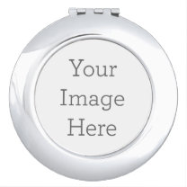Create Your Own Round Compact Mirror Taschenspiegel