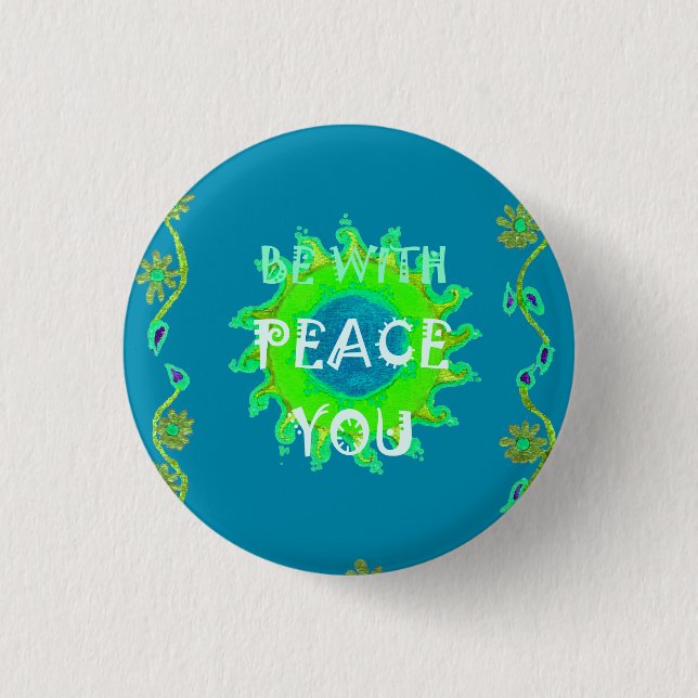 Create Your Own Shalom Peace Be With You Always  Button (Vorderseite)