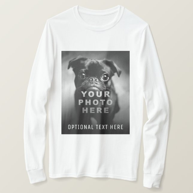 Create Your Own Simple Single Photo & Custom Text T-Shirt (Design vorne)