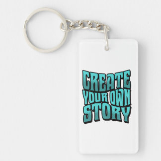 Create Your Own Story - Black Outline Schlüsselanhänger