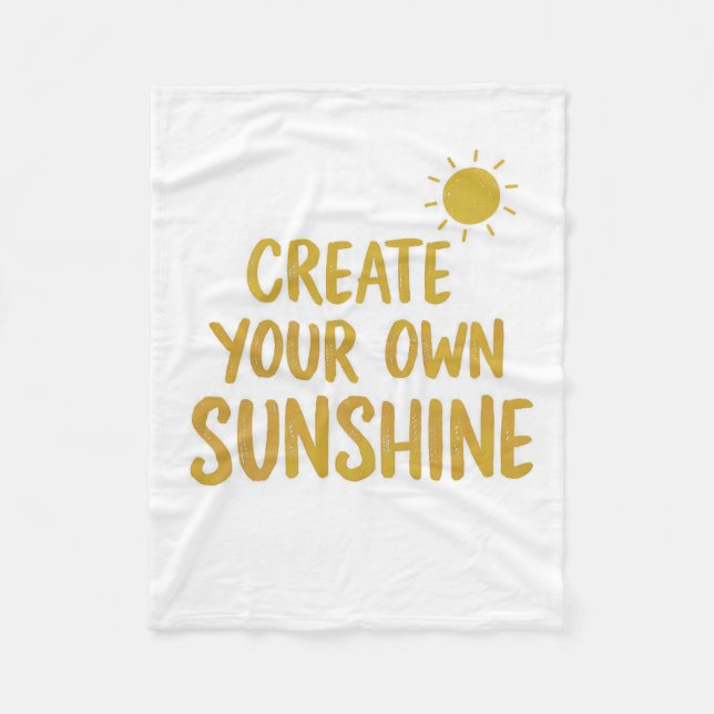 Create your own sunshine quote on fleecedecke (Vorderseite)