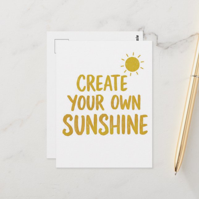 Create your own sunshine quote on postkarte (Vorderseite/Rückseite Beispiel)