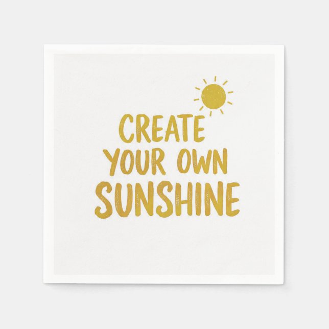 Create your own sunshine quote on serviette (Vorderseite)