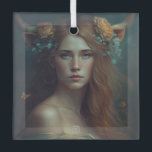 Create Your Own Taurus Sun Sign Zodiac Goddess Ornament Aus Glas<br><div class="desc">This ornament features magical, mystical artwork that you can customize by personalizing it for annual sacred wheel sabbats & other celebrations. They also make terrific gifts for friends, family & sister witches. Inspired by a desire to help others express themselves: their moods, thoughts, feelings, beliefs – all of the things...</div>