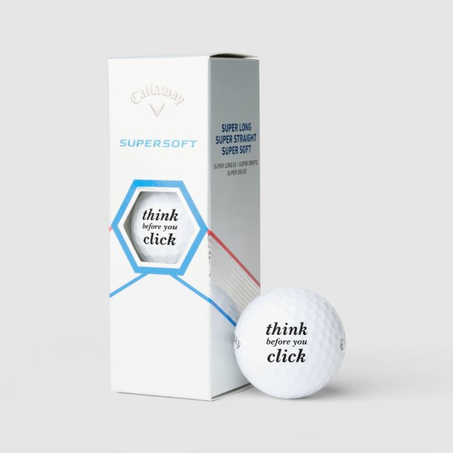 Create Your Own | think before you click | Golfball (Verpackung)