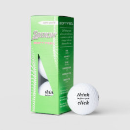 Create Your Own | think before you click | Golfball