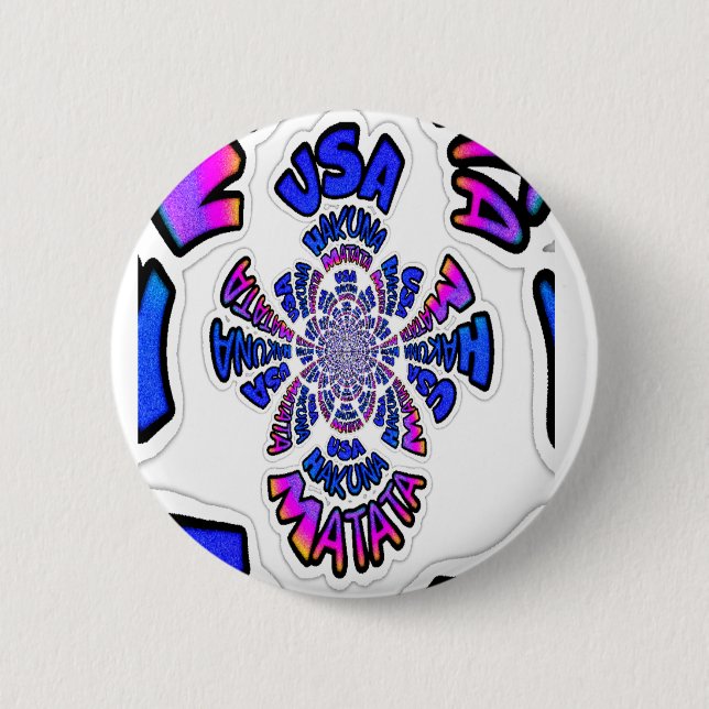Create Your Own United States of America Fun Art  Button (Vorderseite)