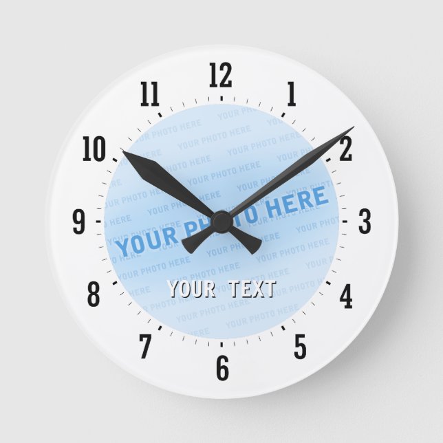 Create Your Own Wall Clock Runde Wanduhr (Vorderseite)