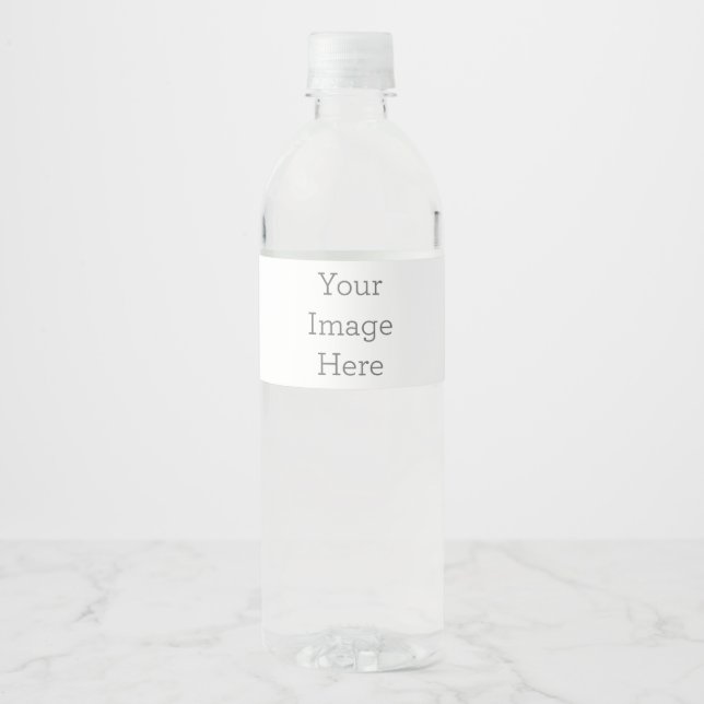 Gestaltbare Wasserflaschen Etikett (21 cm x 4,4 cm) (Vorderseite)