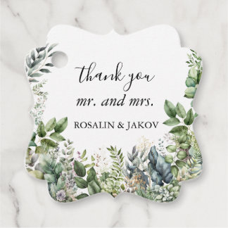 Create Your Own wedding eucalyptus Geschenkanhänger