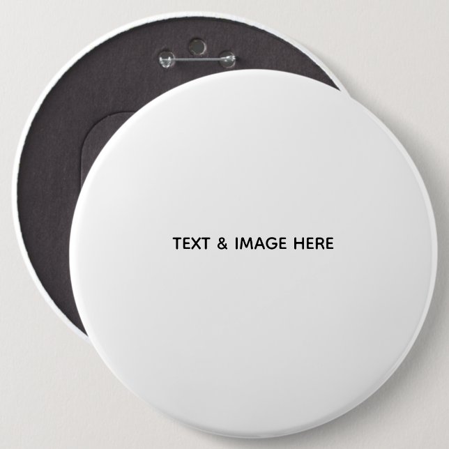Create Your Own white Button (Vorne & Hinten)