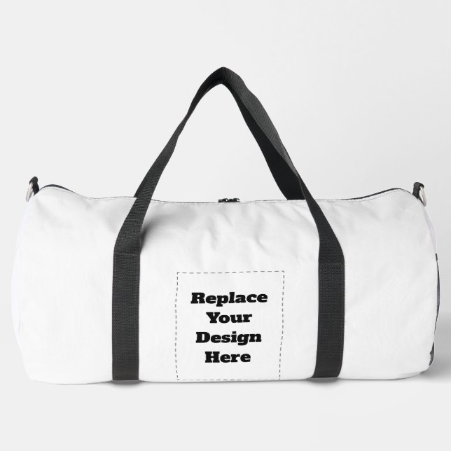 Create Your Own white  Duffle Bag (Vorderseite)
