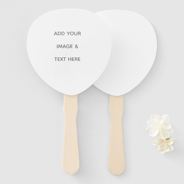 Create Your Own white  Fächer (Vorne und Hinten)