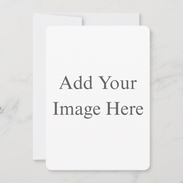 Create Your Own white Flat Save The Date Card (Devant)
