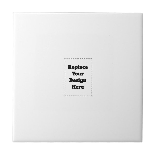 Create Your Own white  Fliese (Vorderseite)