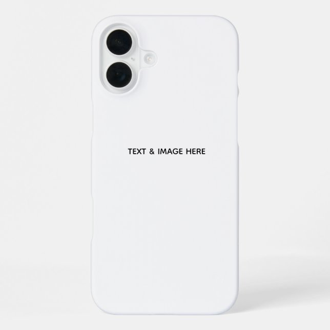 Create Your Own white iPhone 16 Plus Hülle (Rückseite)