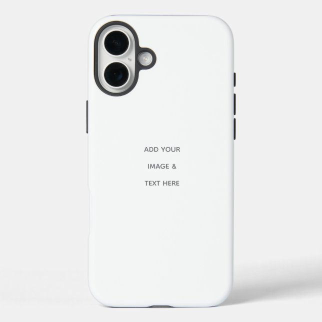 Create Your Own white  iPhone 16 Plus Hülle (Rückseite)