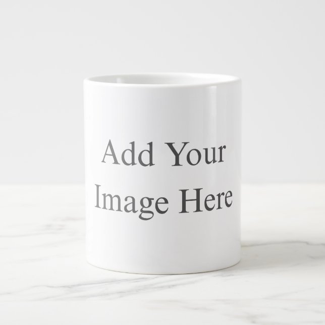 Create Your Own white  Jumbo-Tasse (Vorderseite)