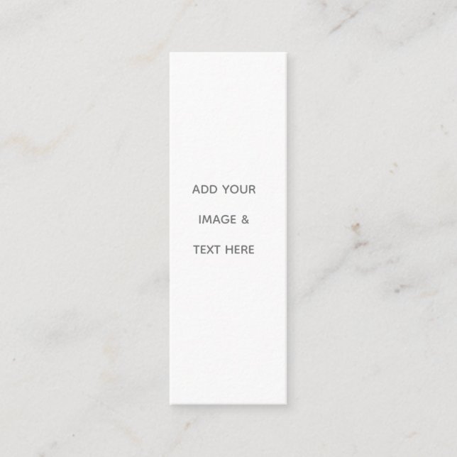 Create Your Own white  Mini Visitenkarte (Vorderseite)
