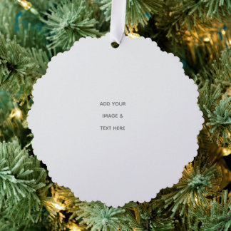 Create Your Own white  Ornament Karte