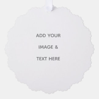 Create Your Own white  Save The Date Ornament Karte