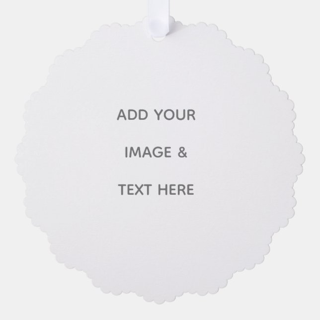 Create Your Own white  Save The Date Ornament Karte (Vorderseite)