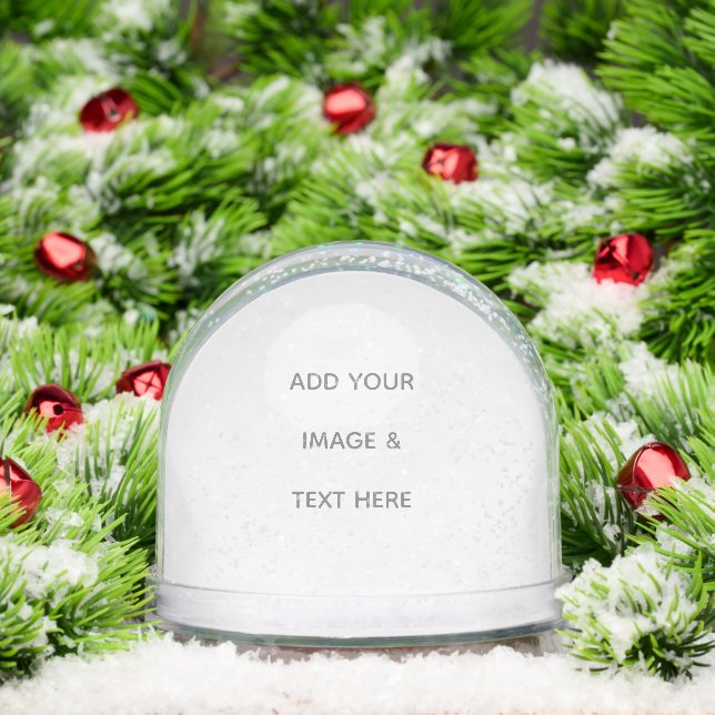 Create Your Own white  Schneekugeln (Weihnachten)