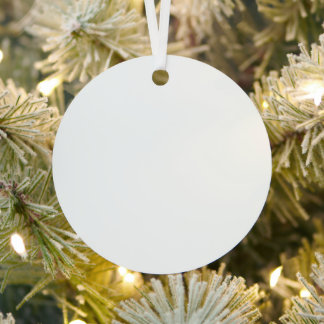 Create Your Own White Simple Ornament Aus Metall