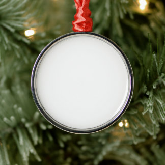 Create Your Own White Simple Ornament Aus Metall