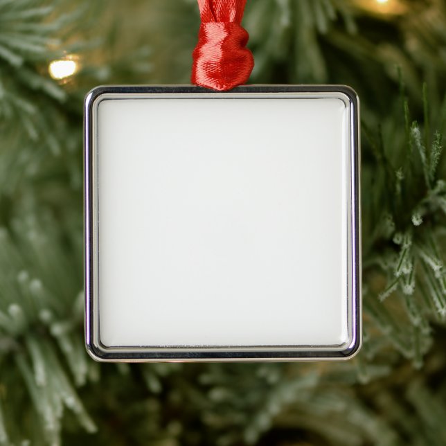 Create Your Own White Simple Ornament Aus Metall (Baum)