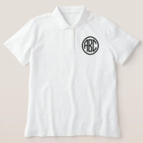 Create Your Own White Women's Monogram Polo Shirt