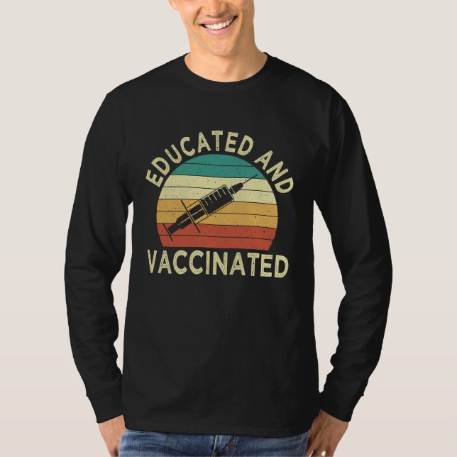 Created and vaccinated fun pro vaccination T-Shirt (Vorderseite)
