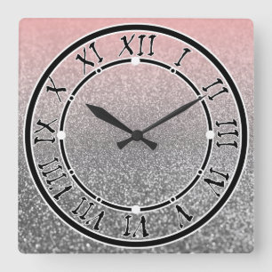 Created for you , elegant, shiny quadratische wanduhr