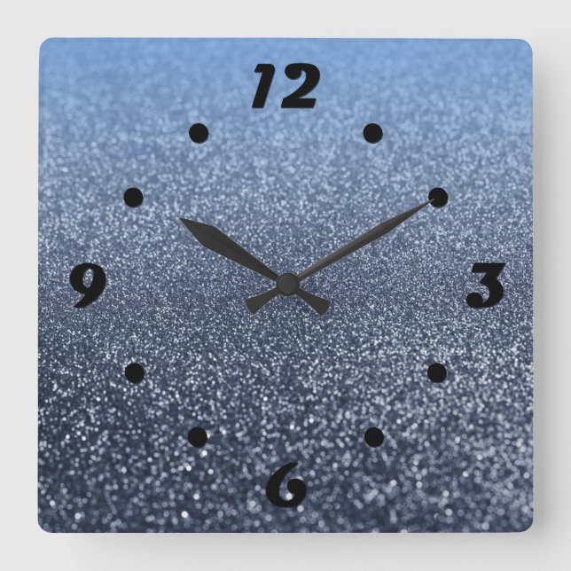 Created for you , elegant, shiny quadratische wanduhr (Vorderseite)