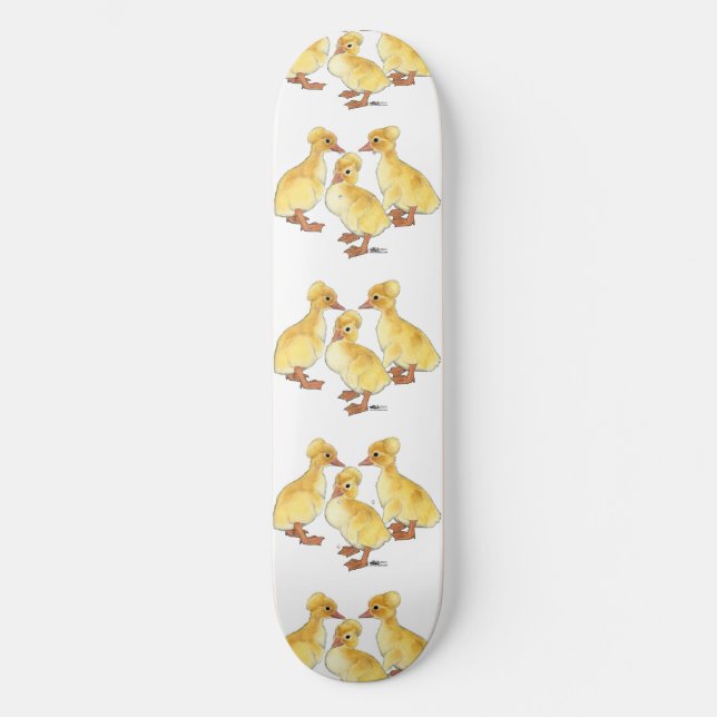 Created White Ducklings Skateboard (Vorderseite)