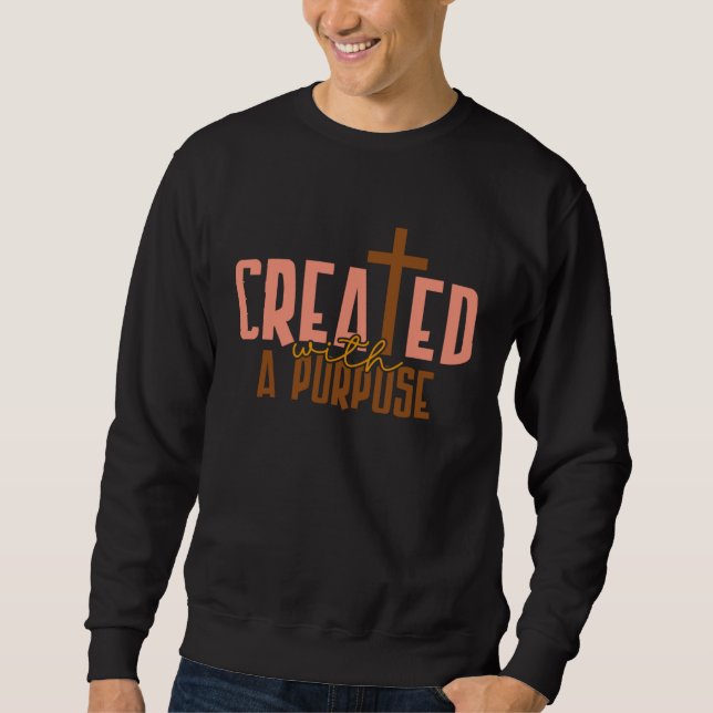 Created With A Purpose Happy Easter Day 2023 Chris Sweatshirt (Vorderseite)