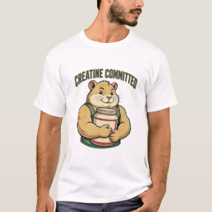 Creatine Committed Lustiger Muskelaufbau Hamster F T-Shirt