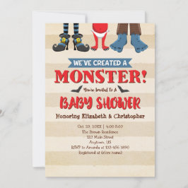 Création D'Une Invitation Monster Funny Baby showe