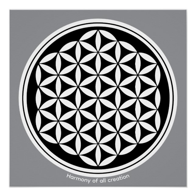 Creation Harmony – Sacred Geometry Symbol Poster (Vorderseite)