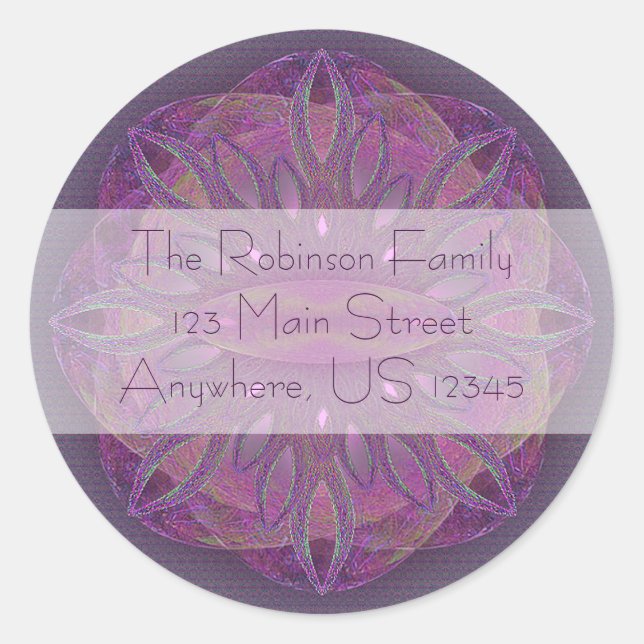 Creation Mandala Runder Aufkleber (Vorderseite)