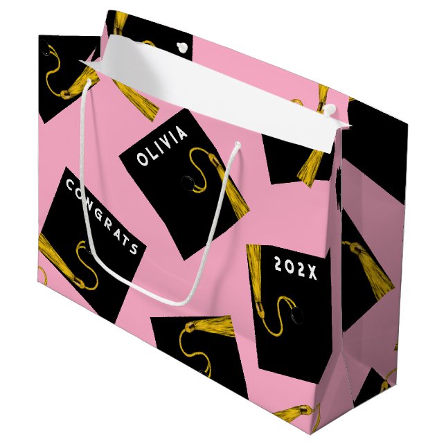 Creative Abschluss 2025 Große Geschenktasche Geschenktüte (Vorderseite Schrägansicht)