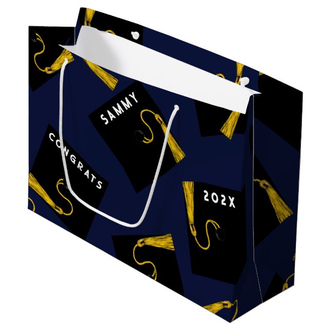 Creative Abschluss 2025 Große Geschenktasche Geschenktüte (Vorderseite Schrägansicht)
