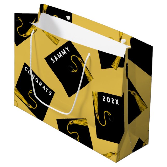 Creative Abschluss 2025 Große Geschenktasche Geschenktüte (Vorderseite Schrägansicht)