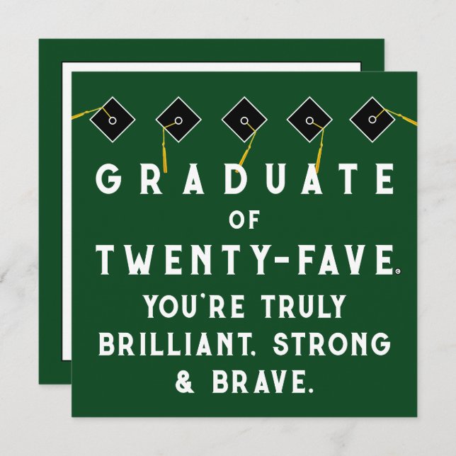 Creative Abschluss Class of 2025 Karte (Vorne/Hinten)