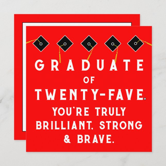 Creative Abschluss Class of 2025 Karte (Vorne/Hinten)