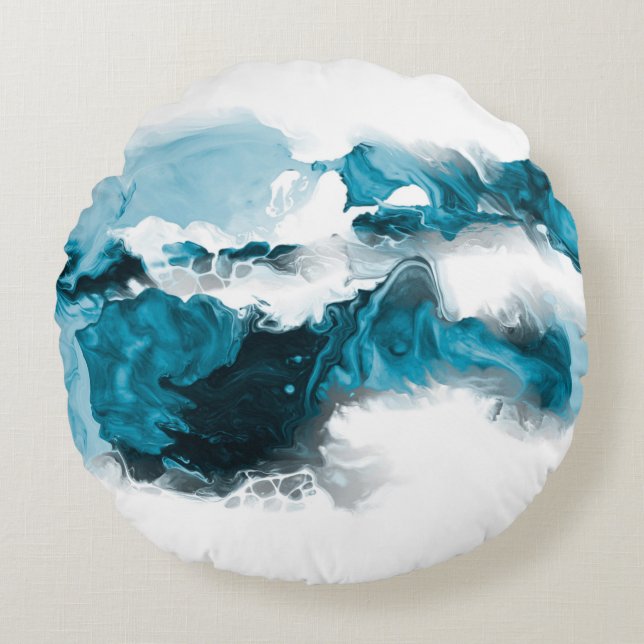 Creative abstract hand painted background, wallpap rundes kissen (Vorderseite)