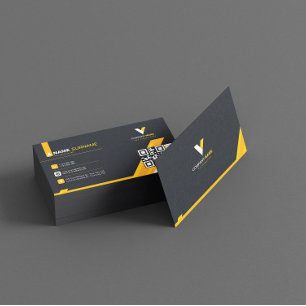 Creative Abstrakt Gelbe Elegante Visitenkarte