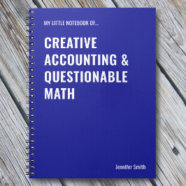 Creative Accounting & Questionable Match Notebook Notizblock