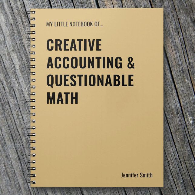 Creative Accounting & Questionable Match Notebook Notizblock (Von Creator hochgeladen)