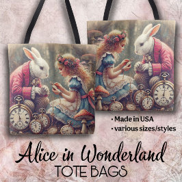 Creative Alice in Wonderland Vintage Art Tasche